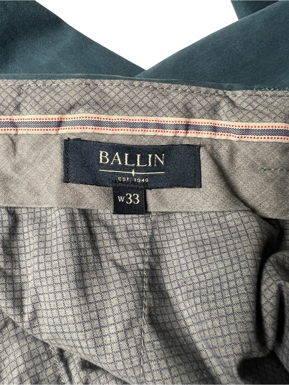 BALLIN Atwater Casual Pants Men's Ombre Blue Cotton Blend Modern Fit Size 35x33 - Picture 8 of 12